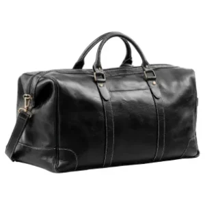 Best leather travel bags featuring full-grain black leather, reinforced handles, and industrial-strength hardware for global transit.