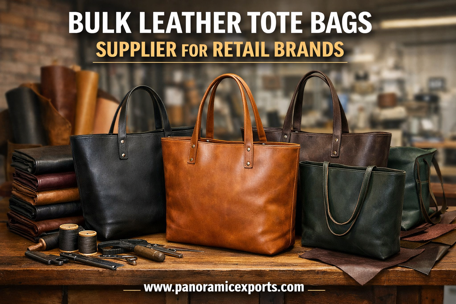 Bulk leather tote bags supplier