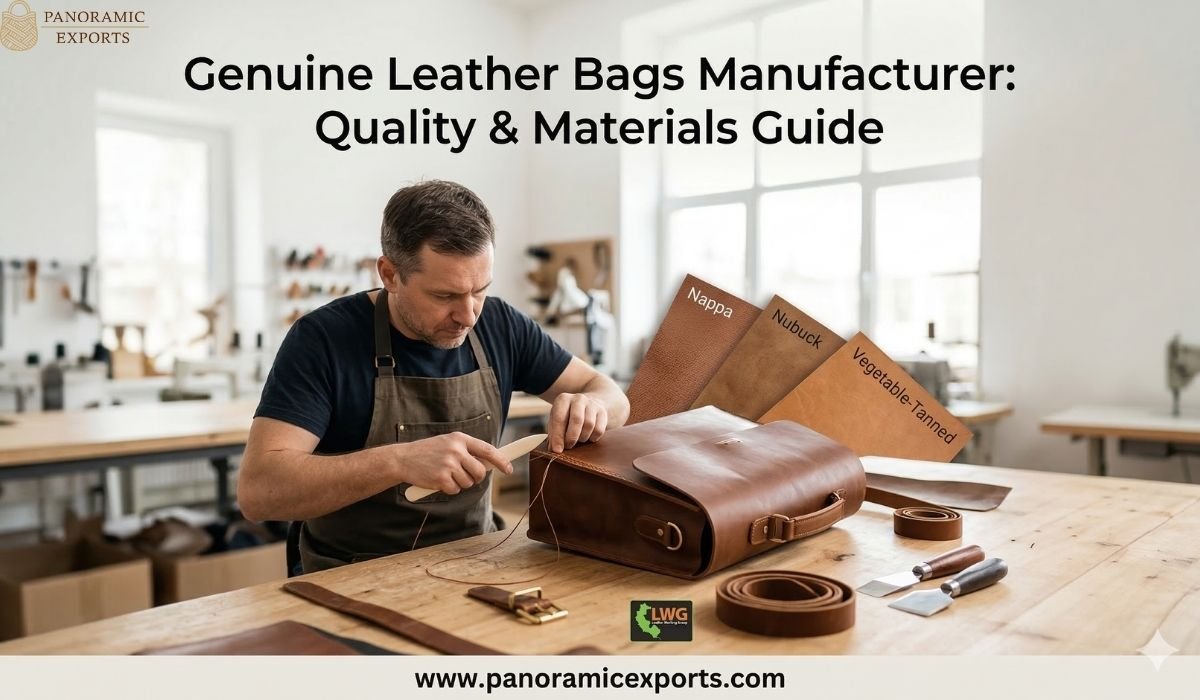 Genuine leather bags manufacturer